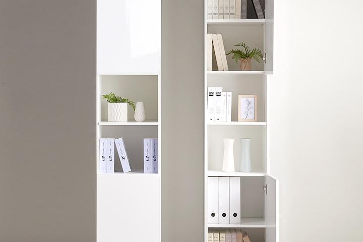 E0자재 레아 6단책장 겸 수납장 400(상하수납형) DVX