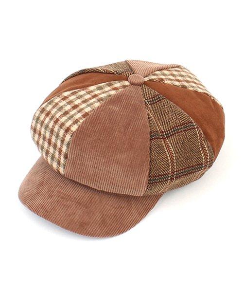 Patchwork Corduroy Beige Newsboy Cap 뉴스보이캡