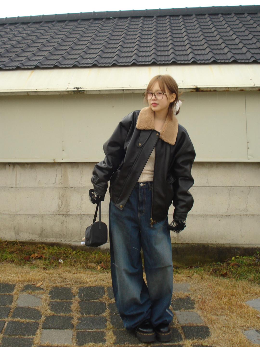 pebble leather jacket