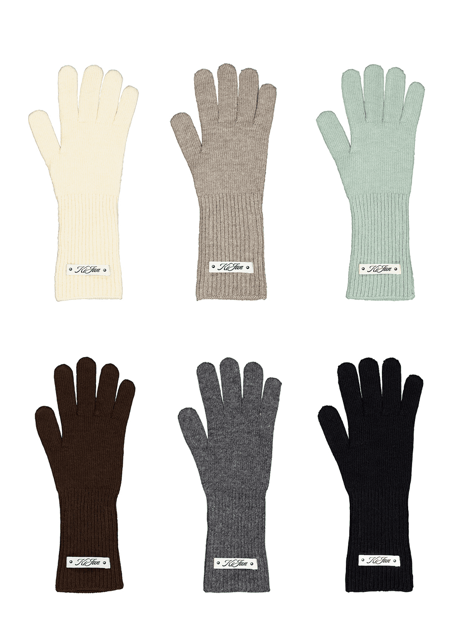 Studded Logo Wool Gloves (6Colors)