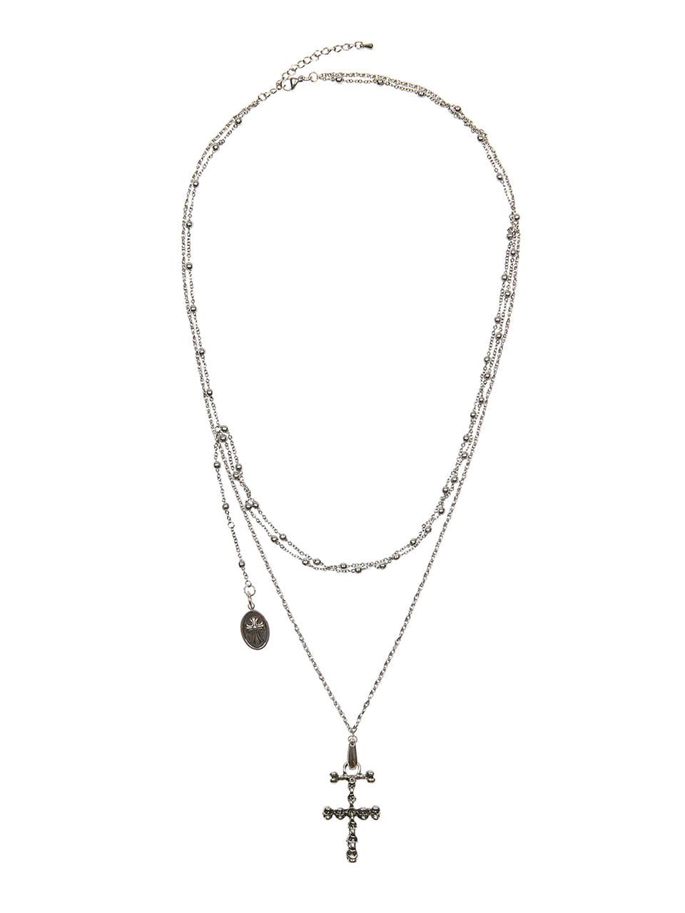 [10/31 예약배송]GT CROSS NECKLACE(SILVER)
