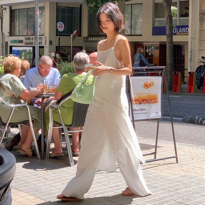 drawstring parachute pants (ivory)