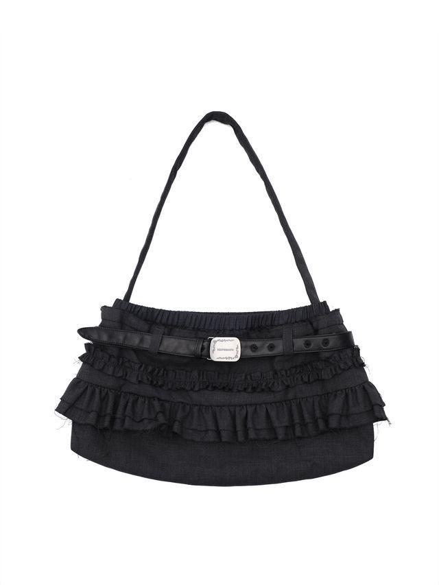 [Moromoro2] Waist Band Ruffle Shoulder Bag