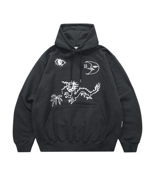 HIEROGLYPH HOODIE CHARCOAL