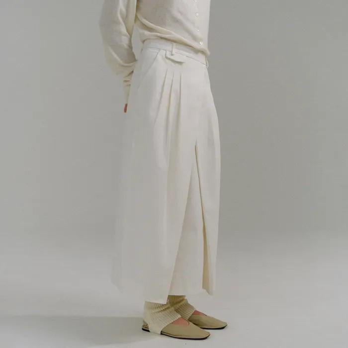 bud wrap skirt (ivory)