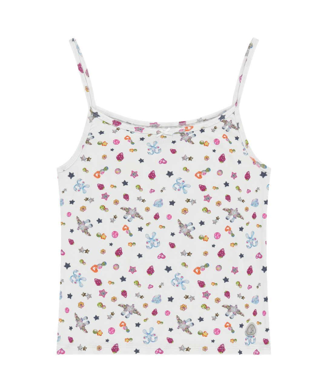 EMA TINY FRIENDS SLEEVELESS WHITE