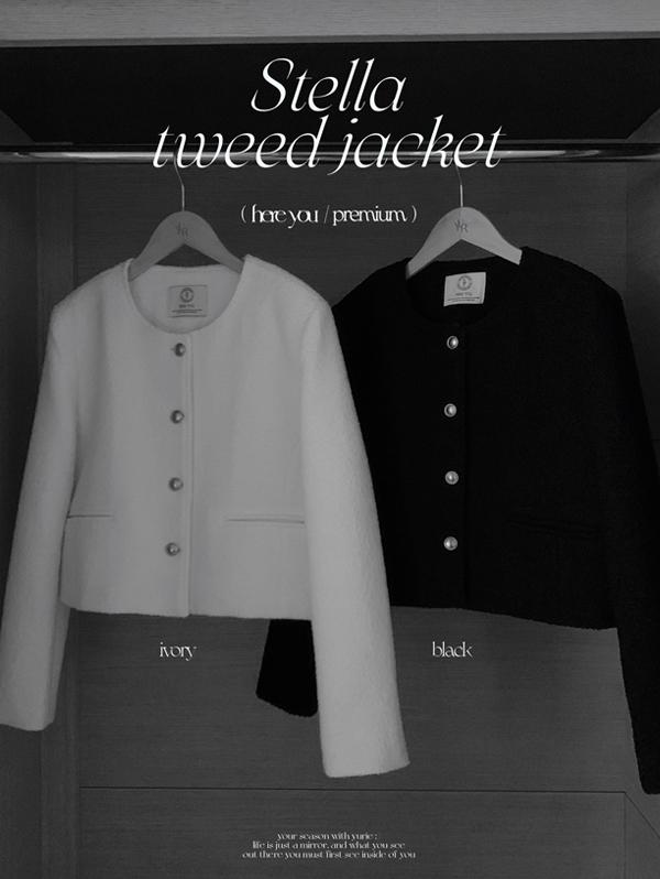 유리에 *카피주의* 후기극찬🏆 [premium/here you] 스텔라 트위드 jacket - 2color (하객룩/출근룩/트위드자켓/오피스룩/소개팅룩/가을자켓/겨울하객룩/겨울아우터)
