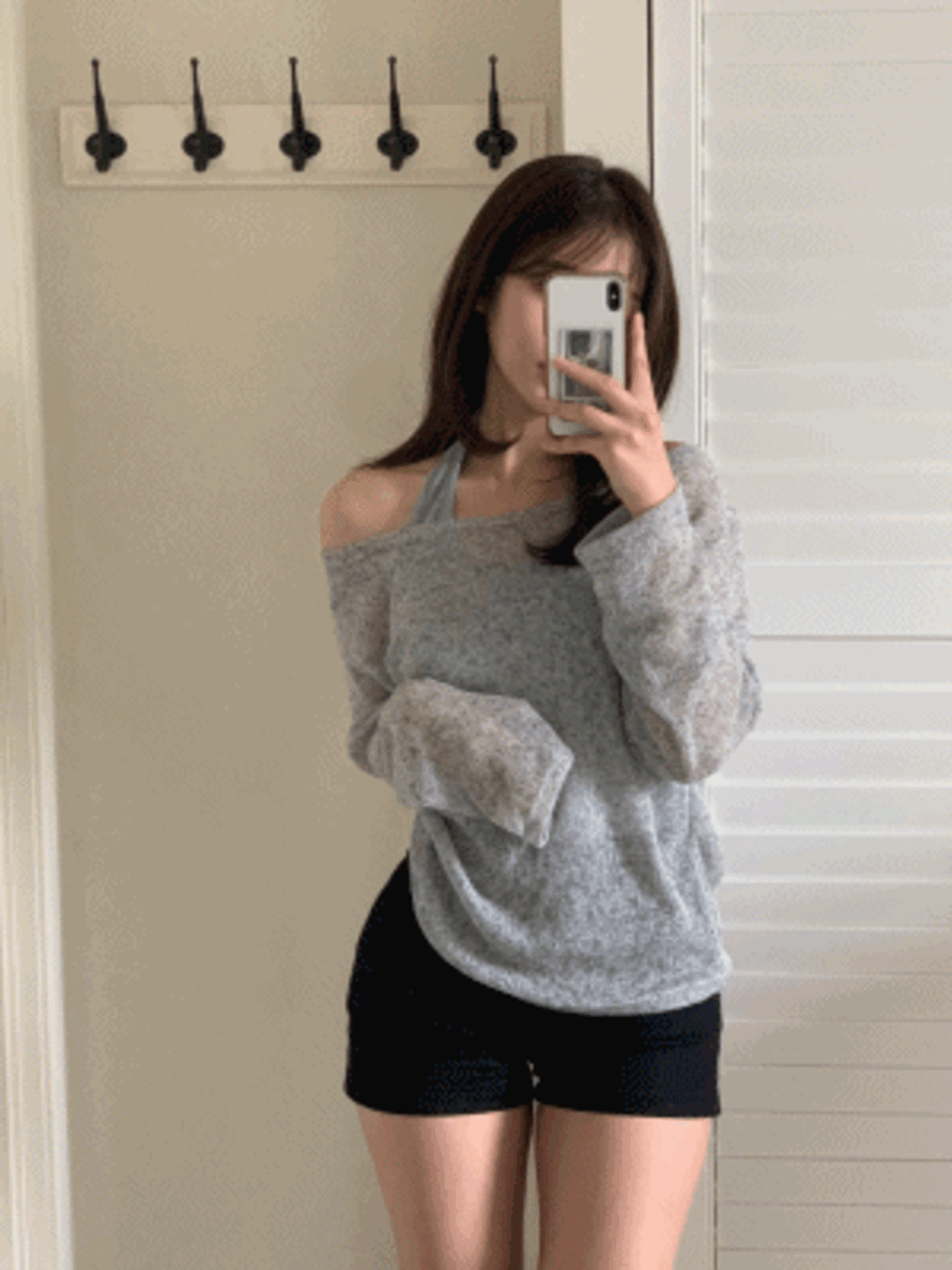 [살안타템/여리핏] 하니 린넨 여름긴팔 장마템 시스루 티셔츠 오프숄더 여름니트 비키니 커버업 (3col)