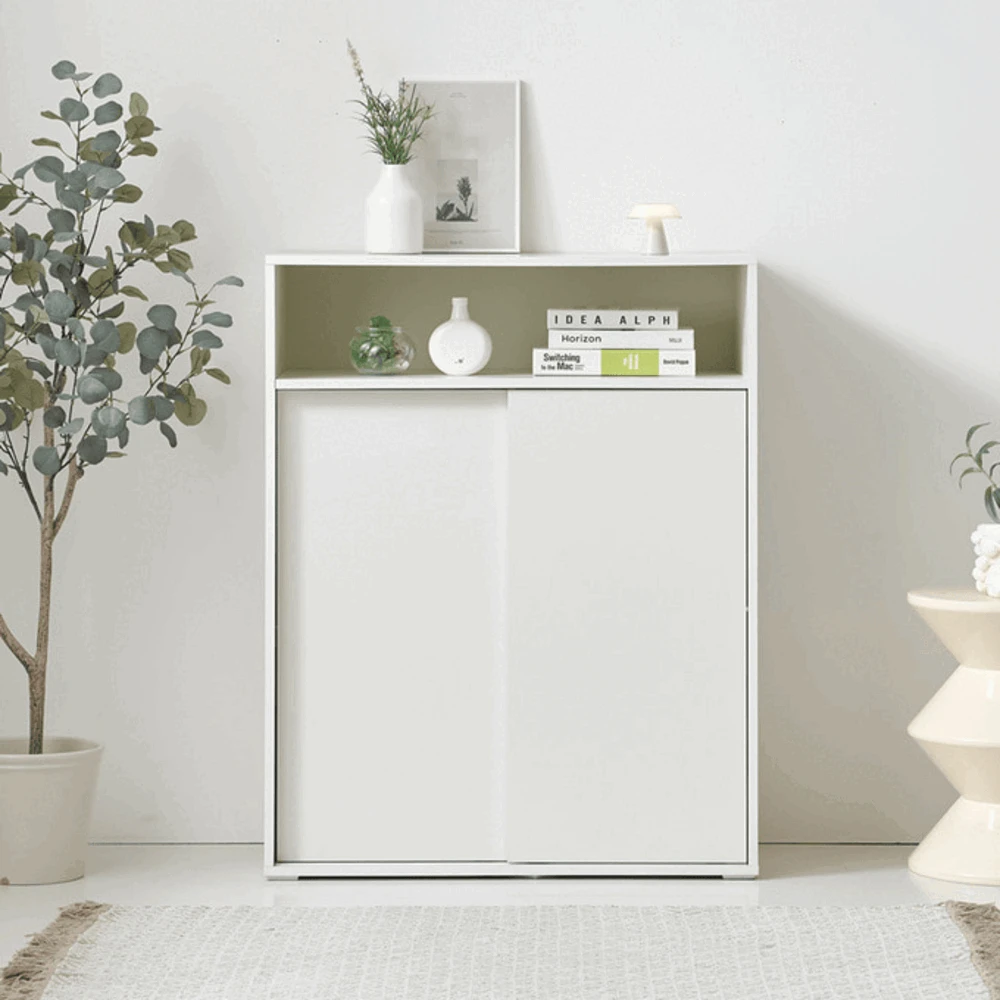 상부오픈 슬라이딩 수납장