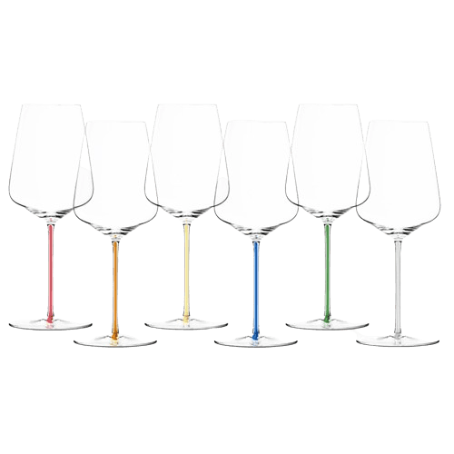 크베트나 아우리가 컬러 와인글라스, 6colors