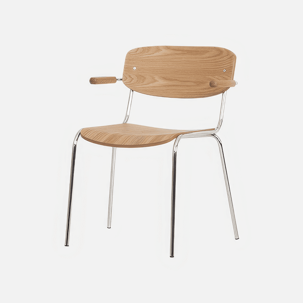 칼리프 암체어 - 화이트오크내추럴