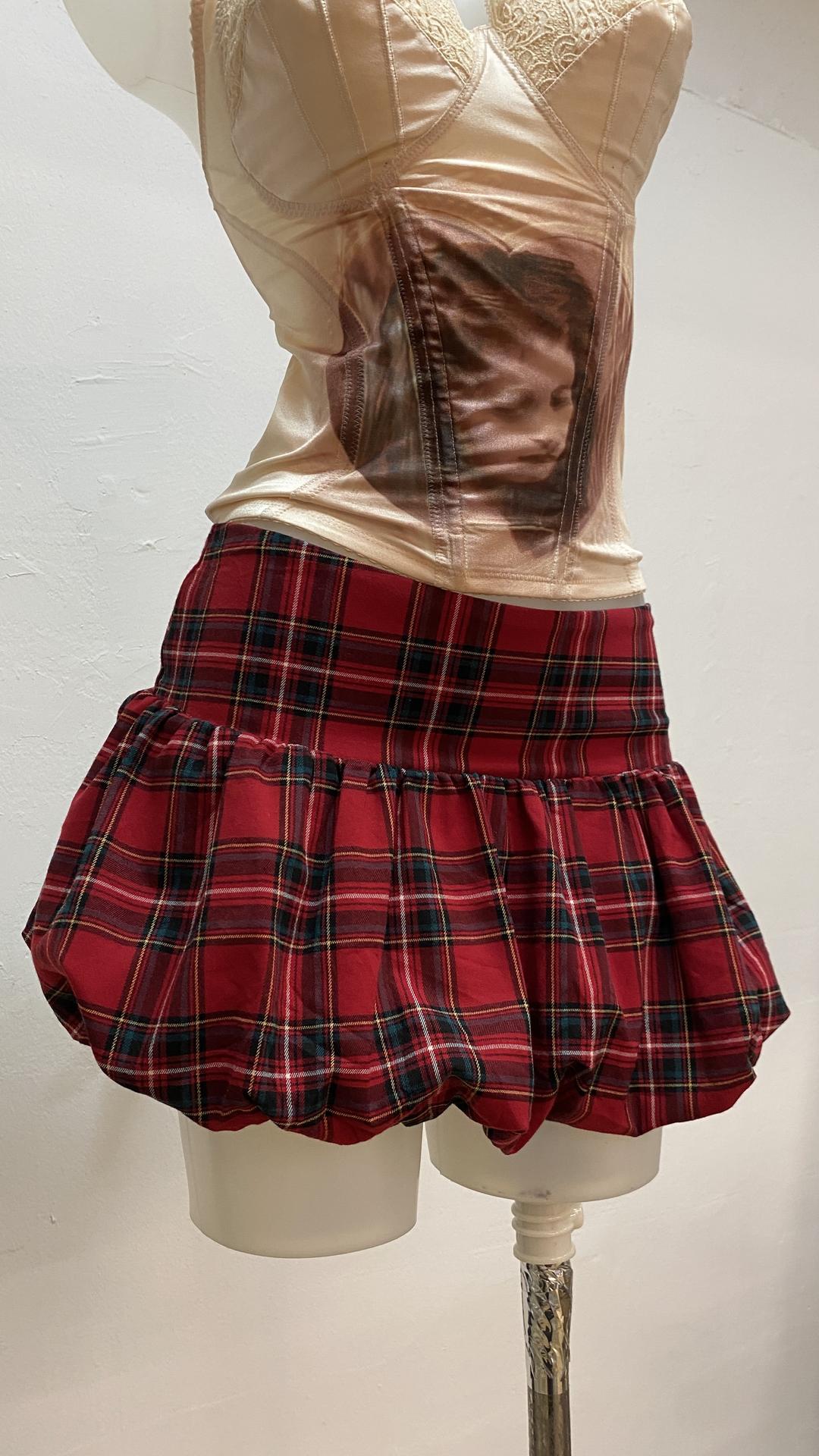 Check Inner Shorts Pumpkin Skirt