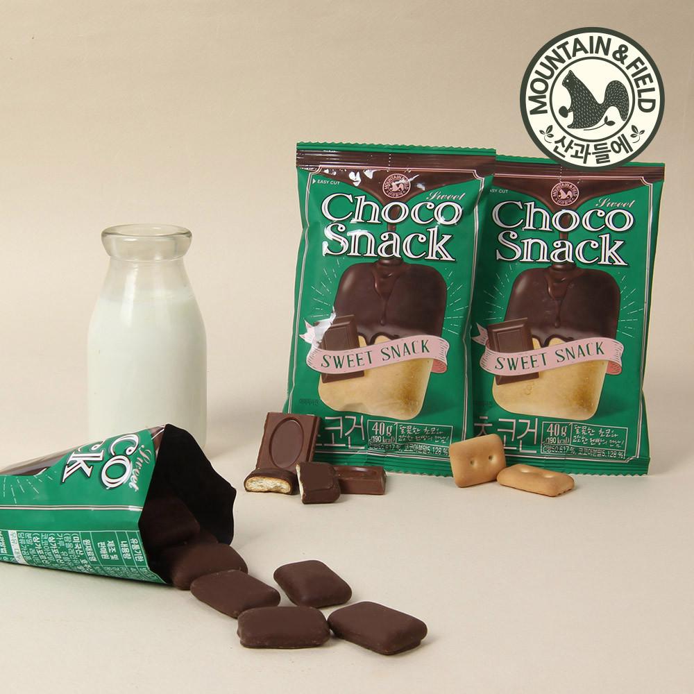 산과들에 달콤바삭 초코건 9봉 + 9봉 (초코건빵 초코간식) [원산지:상세설명에 표시]