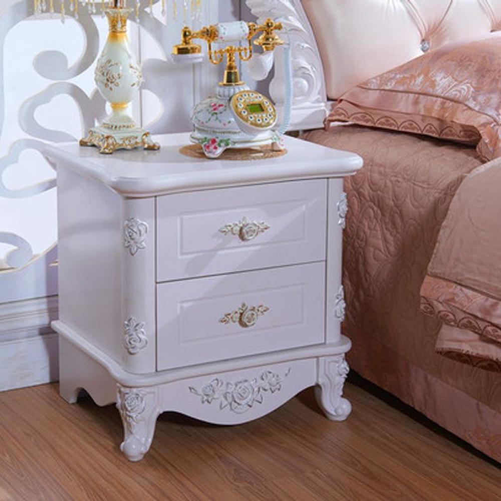 프랑스풍 엔틱 협탁 빈티지 원목 프렌치 화이트 침실 침대 사이드 서랍장 유럽식 가구