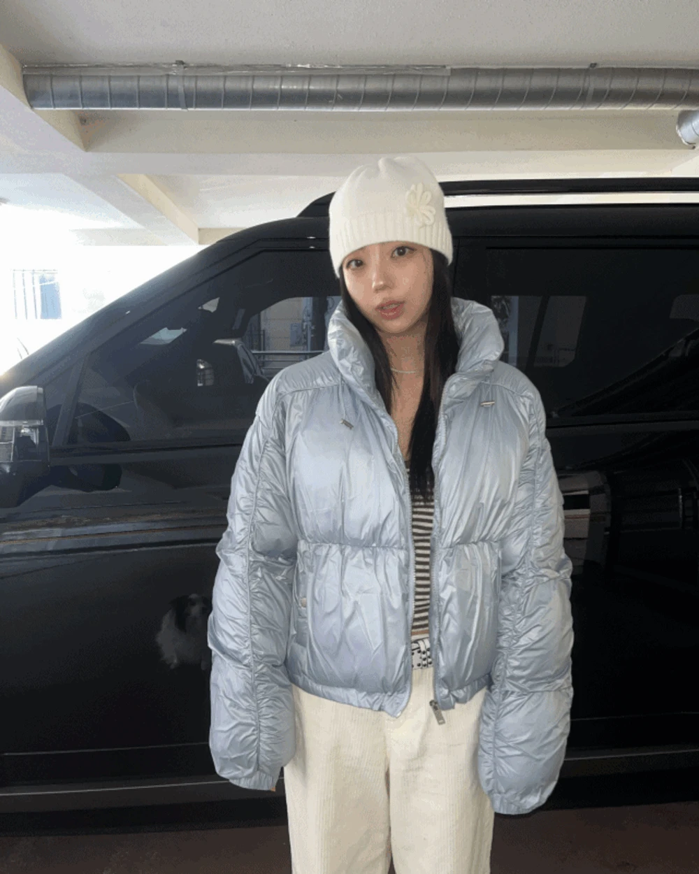 (3color) 웰론 파이핑 셔링 숏 패딩