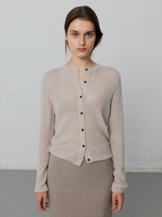 ALPACA BLEND SLIM KNIT CARDIGAN
