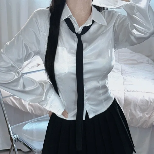 나인 새틴 셔츠 / nine satin shirts