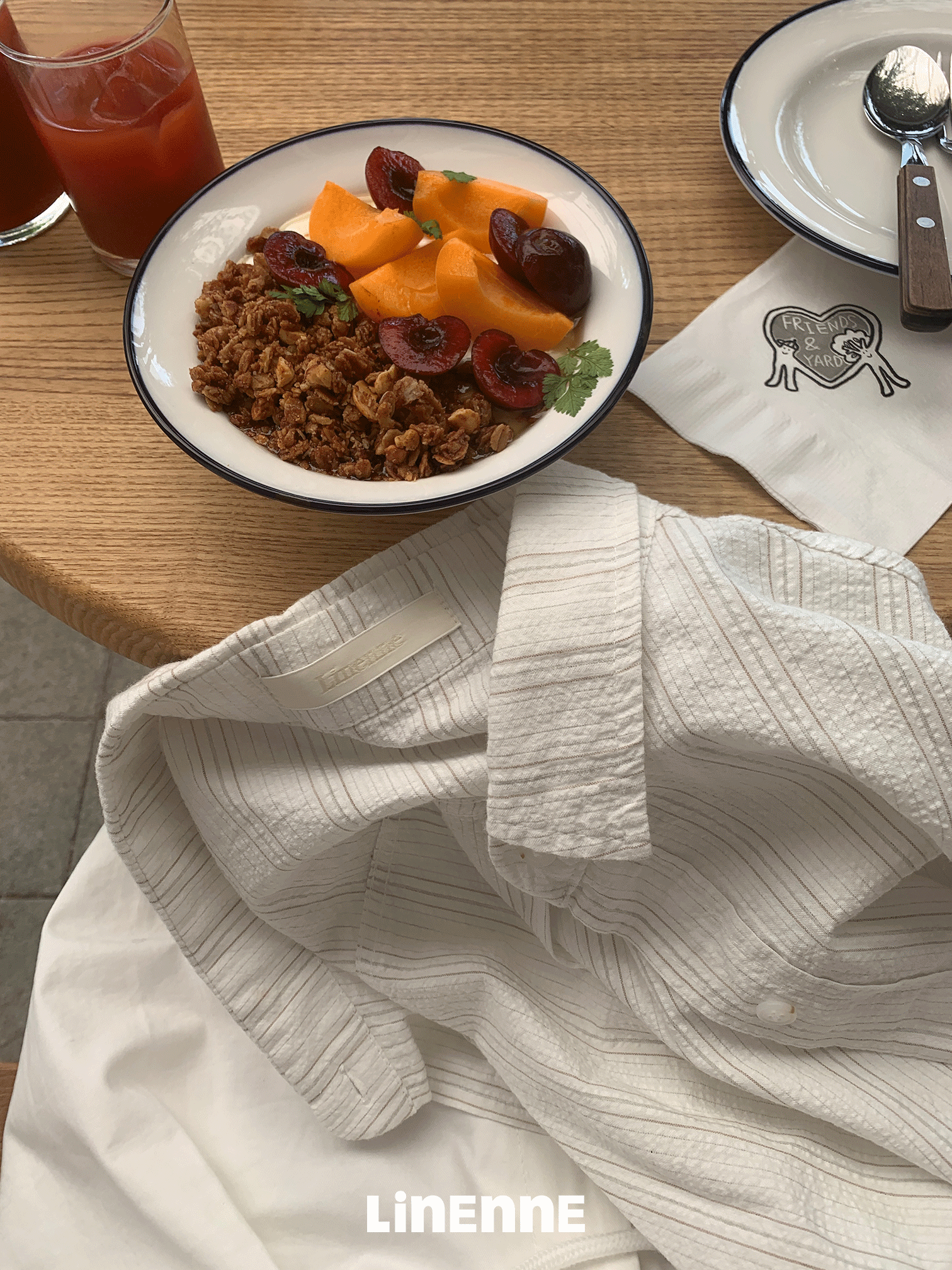 city half over shirt (ivory/stripe)