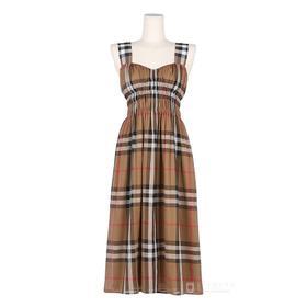 버버리 달리아 하우스체크 셔링 민소매 원피스 브라운 80843131