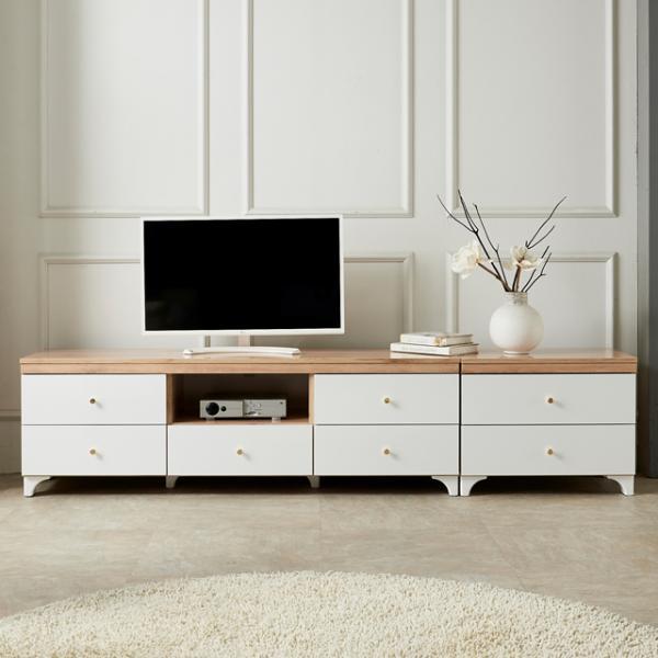 아모르 2단 2100 (1500+600) 높은 TV다이 거실 서랍장 2색상