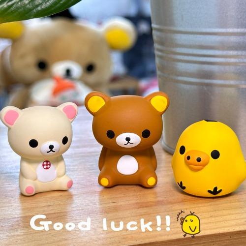 리락쿠마 행운 점괘  도자기  피규어 마스코트