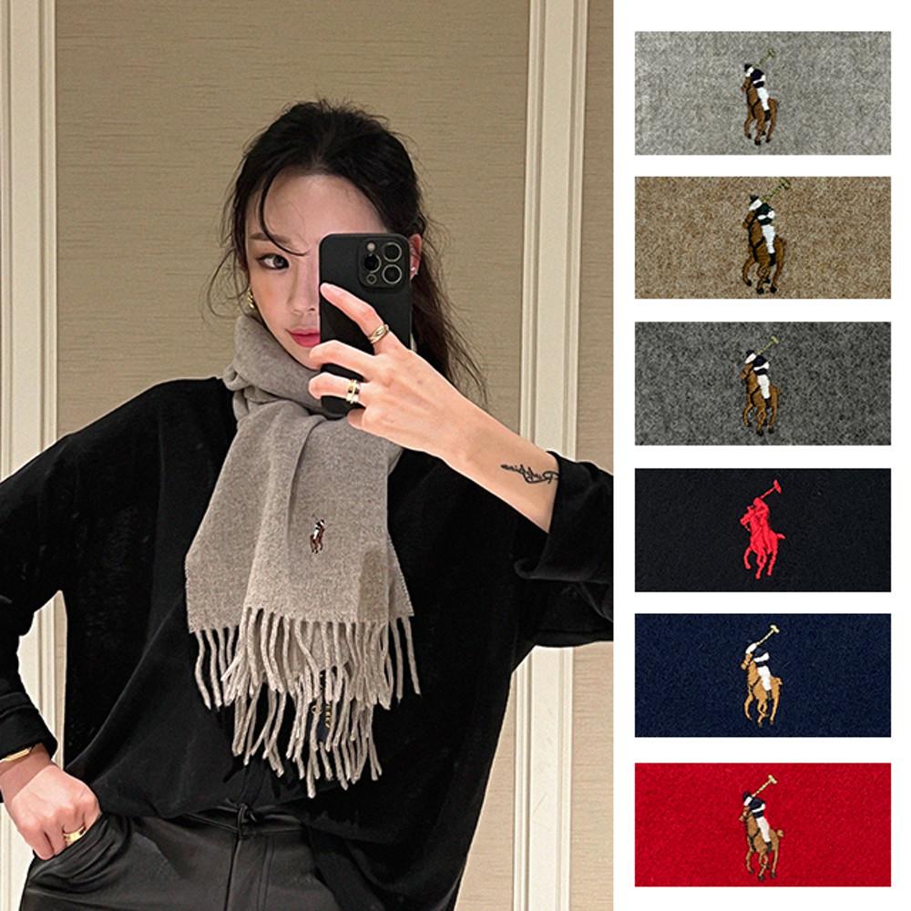 폴로 목도리 랄프로렌 울 머플러 여자 남자 커플