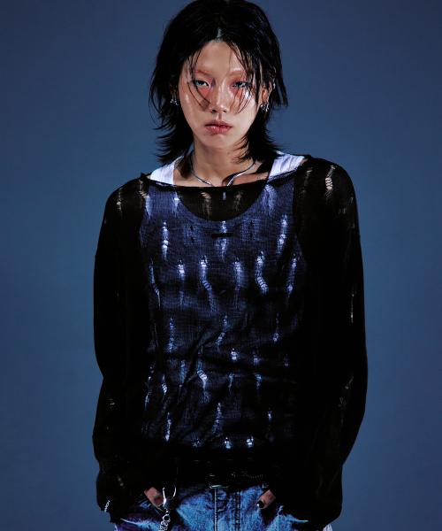 [0065] 데미지 시스루 니트 (Black)
