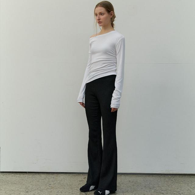 WRINKLE BANDING PANTS - BLACK