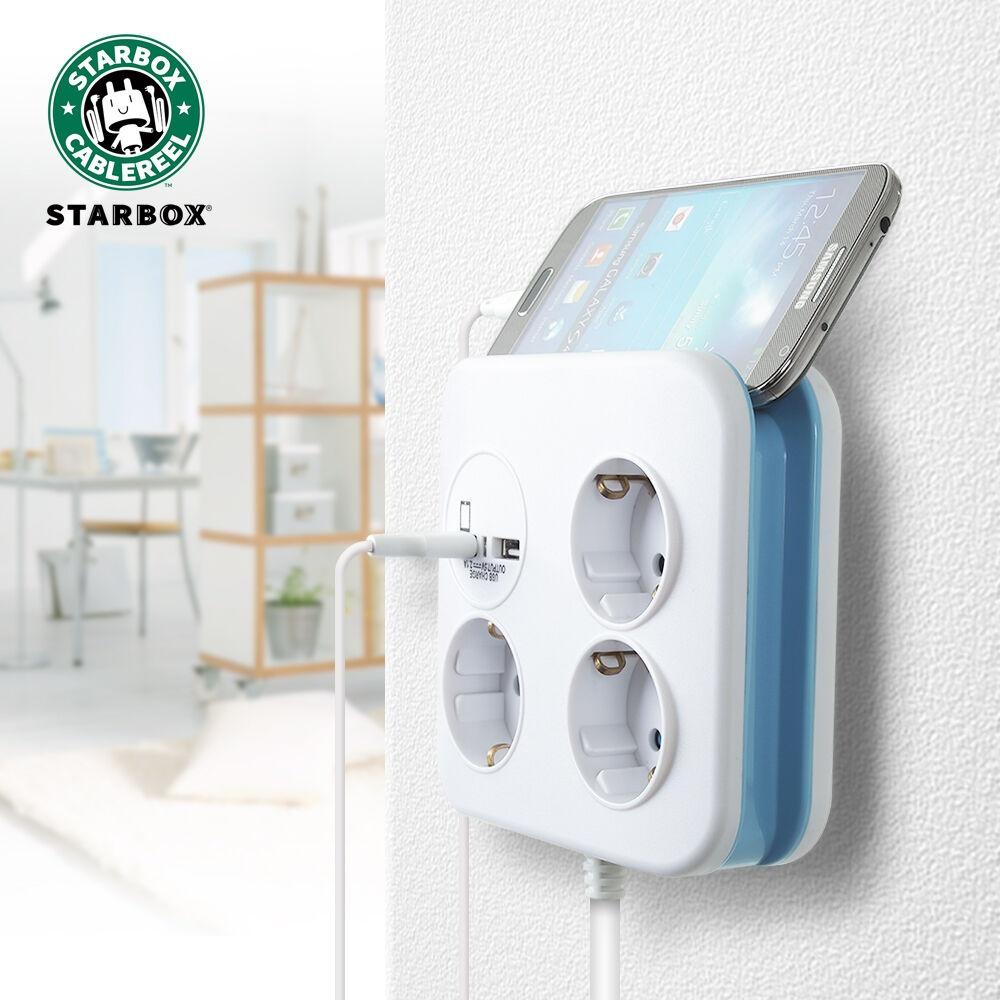 LUG BOX 사각 멀티탭 콘센트 3구 USB 2구 1.4M