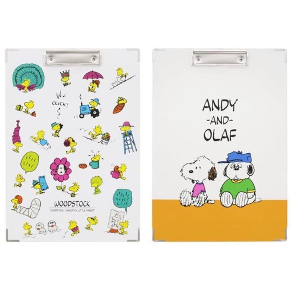 피넛츠 스누피 클립보드 (앤디와 올라프)