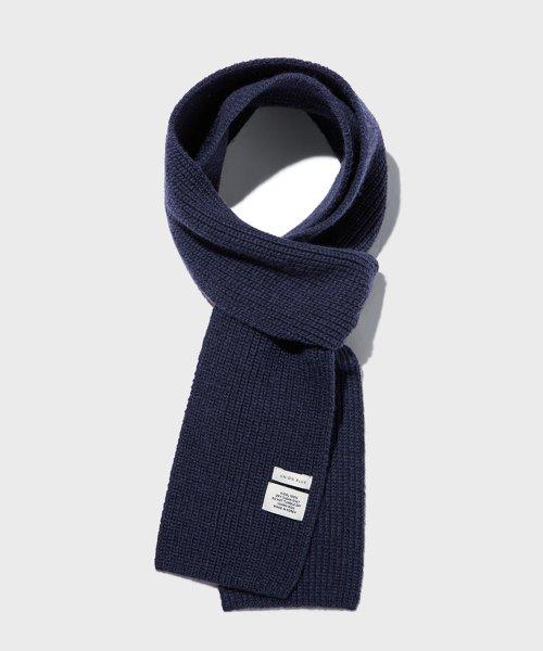 SUPER FINE MERINO SHORT MUFFLER [NAVY]