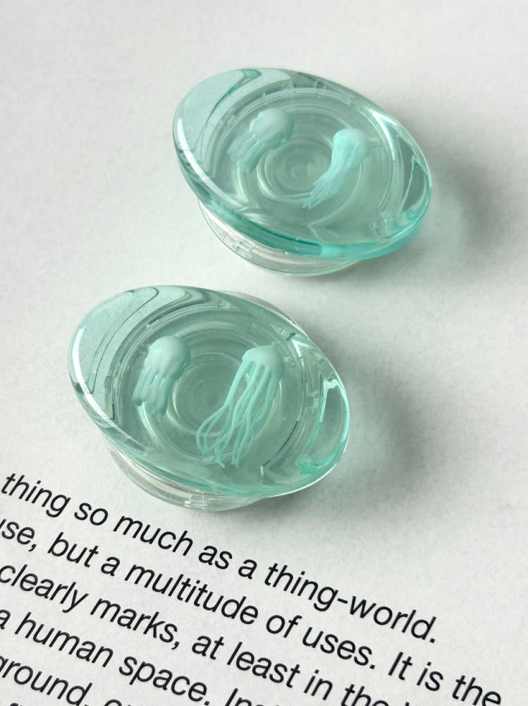 에메랄드 버블 해파리 그립 톡홀더 스마트톡