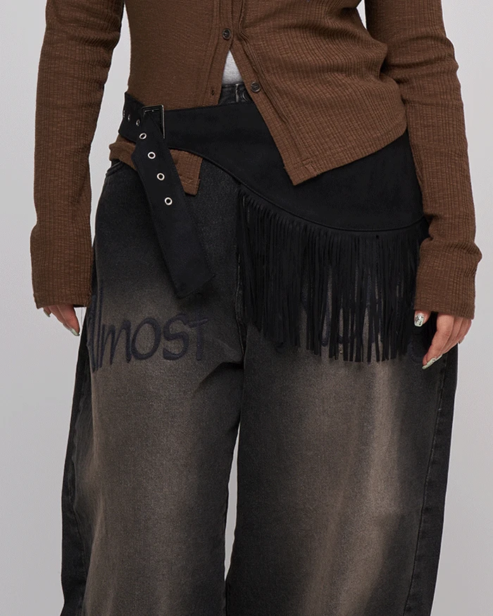 [💓주문폭주][25-36] 보헤미안 스웨이드 와이드 벨트