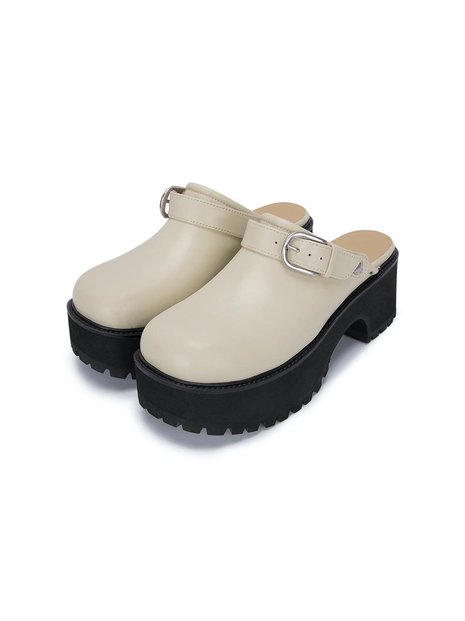 70's CLOGS_ivory plain