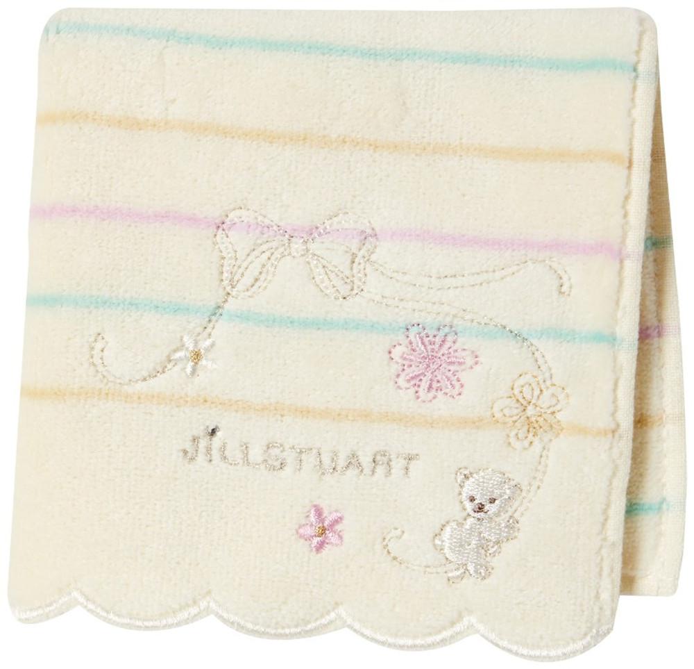 질스튜어트 여성용 타올 손수건 무지개 테디베어