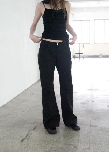 new boots-cut cotton pants (3c)