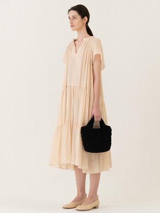 SS22 Soft Tiered Dress Apricot