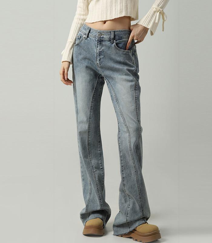 Thin Bootscut Pants LIGHT BLUE