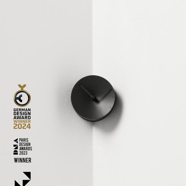 모서리 시계 [블랙]