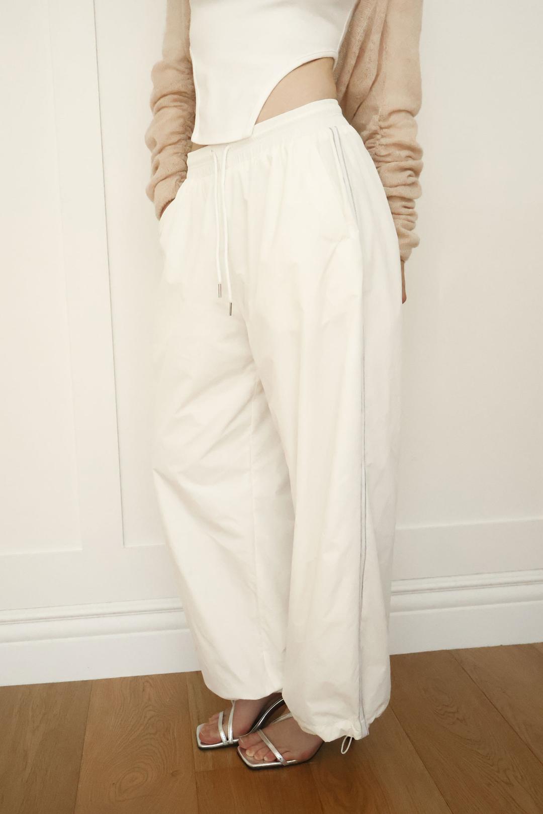Side line track pants (ivory)