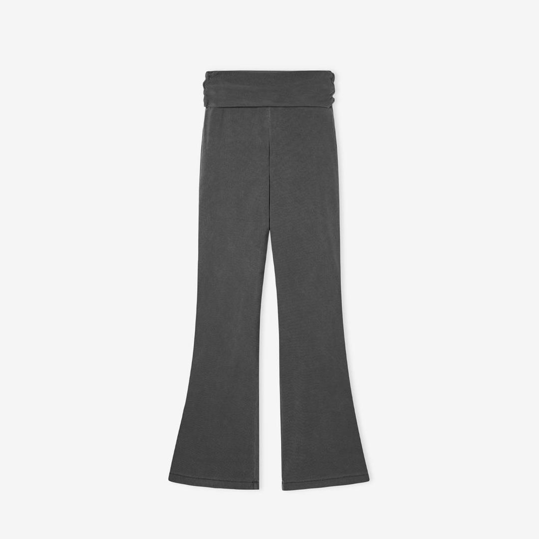 [무료반품] WOMEN 핏티드 폴디드 플레어 팬츠