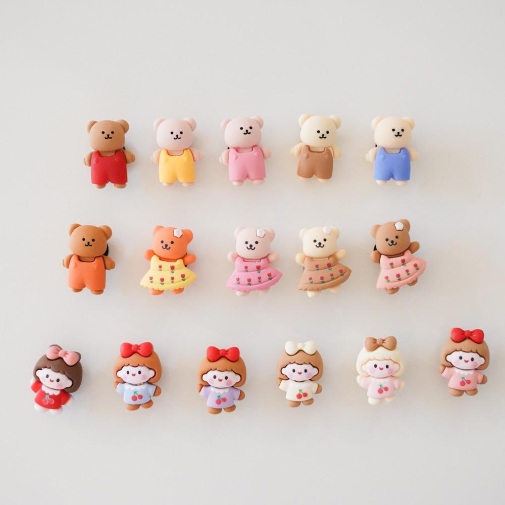 멜빵 치마 곰돌이 소녀 지비츠