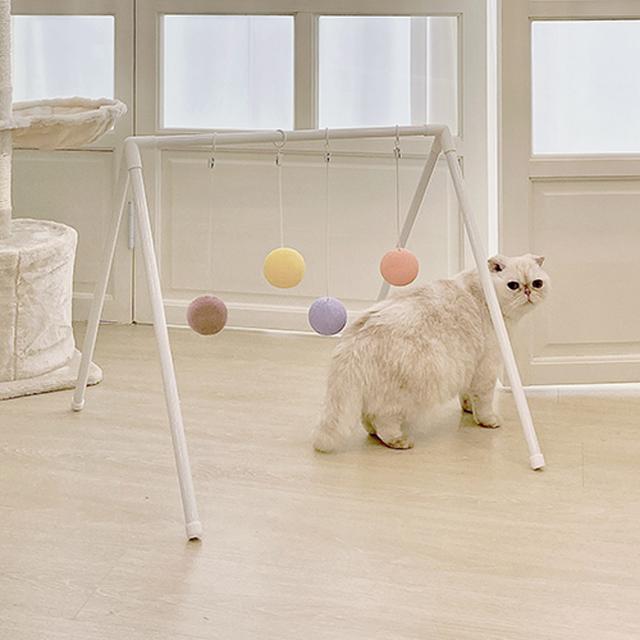 [쁘띠메종 펫] 고양이 캣닢볼 놀이터 코튼볼 SET