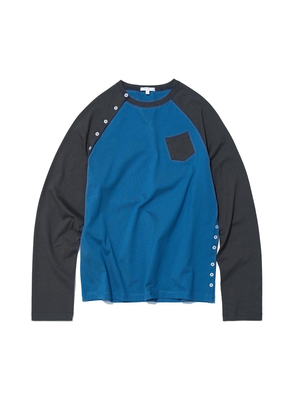 [WOMEN] PWC BUTTON-UP POCKET RAGLAN TEE_TEAL