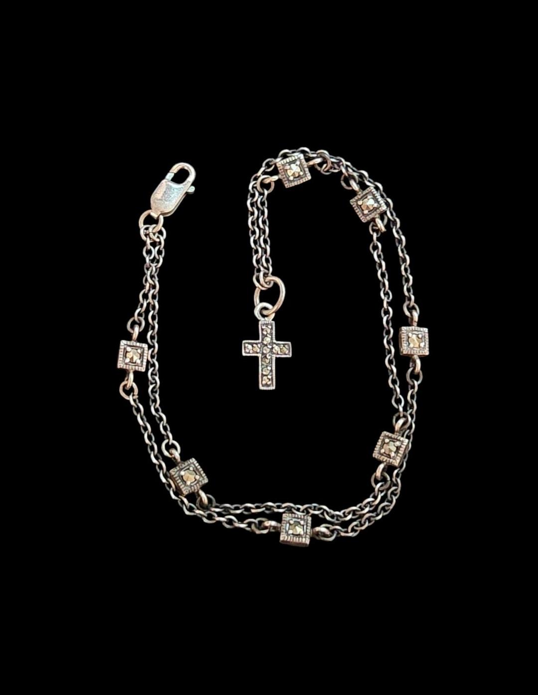 [안나수이] 레이어드 십자가 팔찌 | 후루츠패밀리