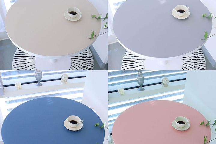[무료재단] 롤로아 방수 가죽 식탁보 테이블보 테이블커버 14colors 5size