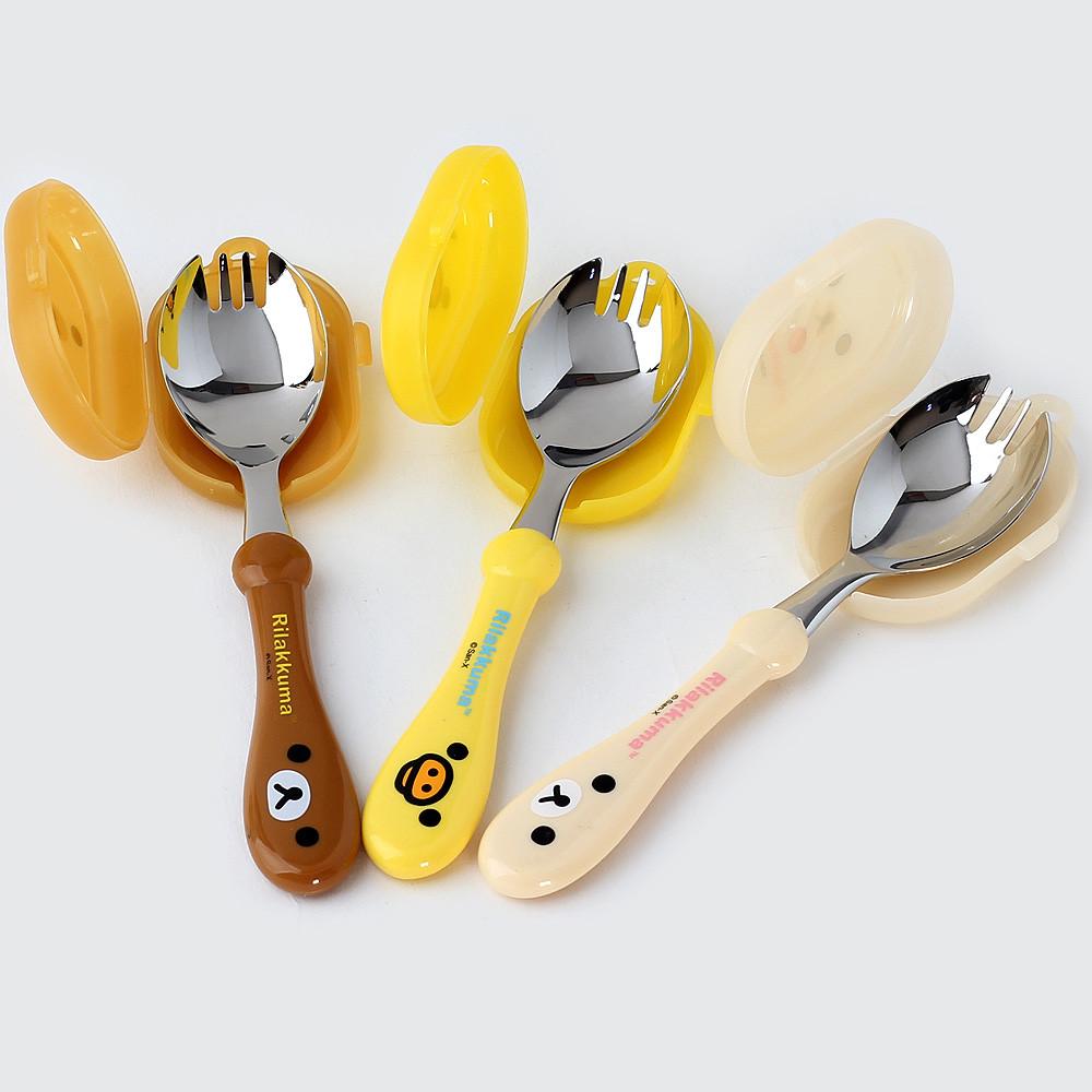 리락쿠마 편한 스푼/유아 아동 어린이 포크 숟가락