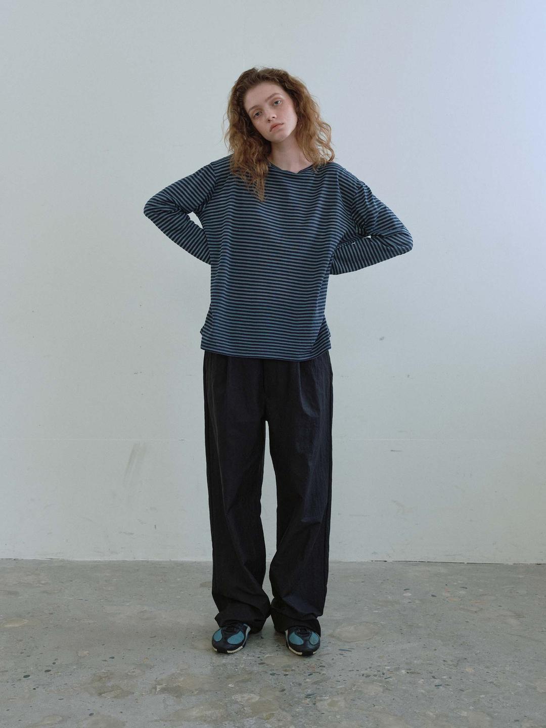 루즈핏 스트라이프 Lst (Green)