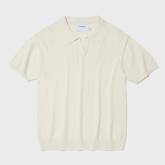 HS KNIT OPEN COLLAR SHIRT_IVORY