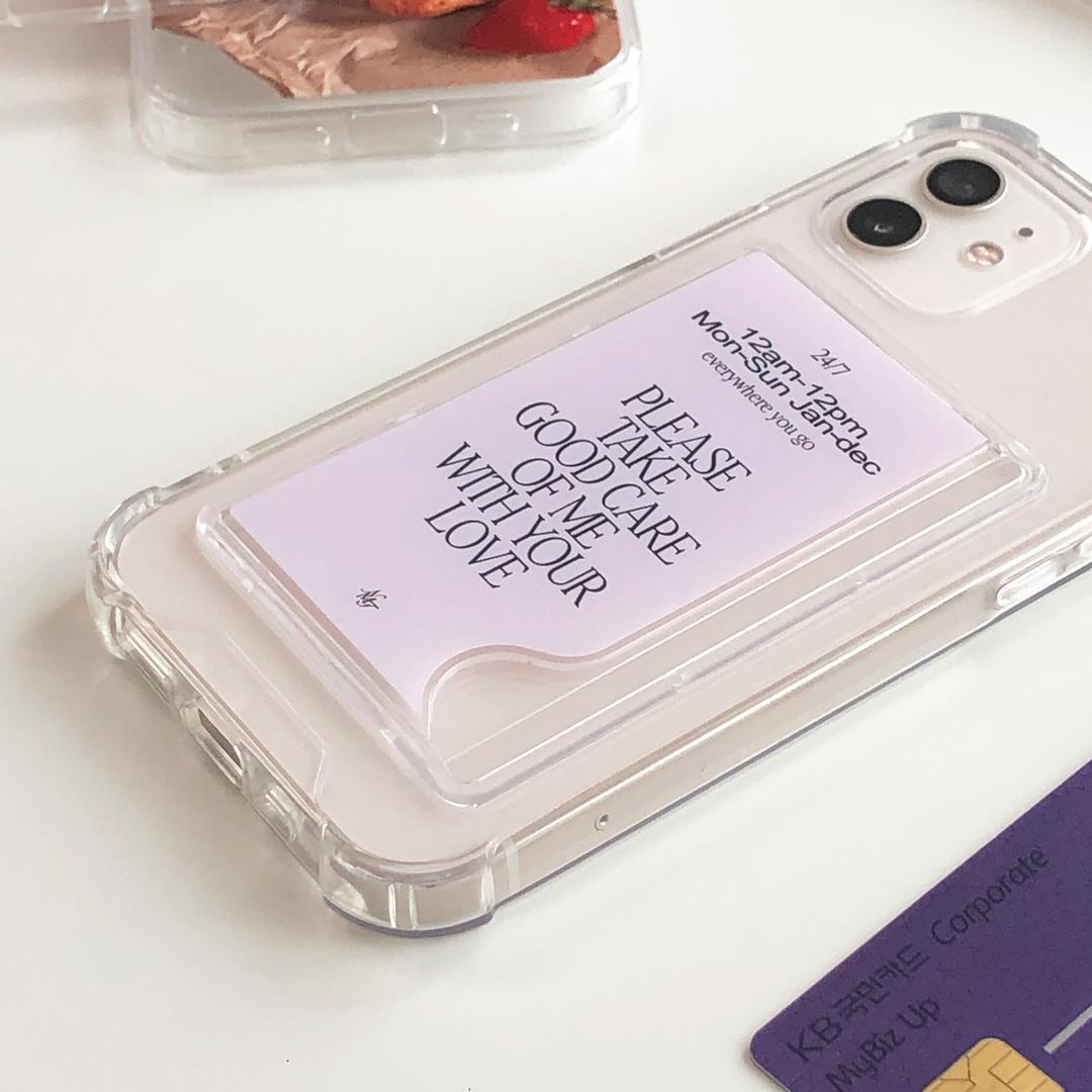 미뉴트 [카드/젤하드] 24/7 카드수납 폰케이스 - 위시버킷